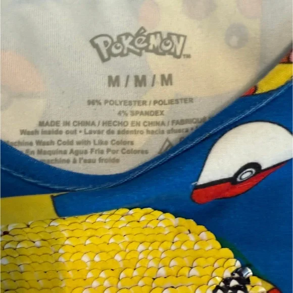 Pokemon Kids Dress in Blue with Yellow Pikachu - Picture 5 of 6